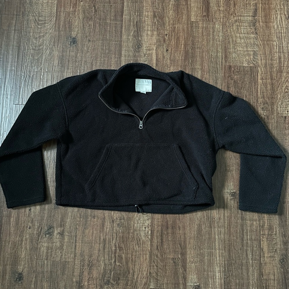 Cropped Fleece Quarter Zip